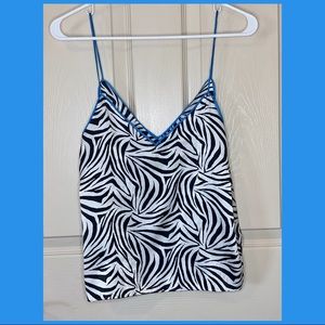 TopShop Adorable Zebra Tank